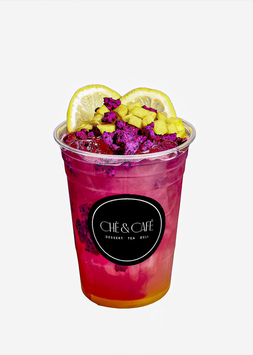 Mango Dragon Lemonade, fruit teas & juices