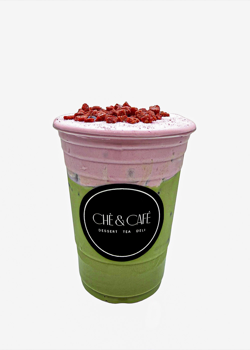 Matcha Sakura Strawberry Cream — matcha with sakura and fresh strawberry cream