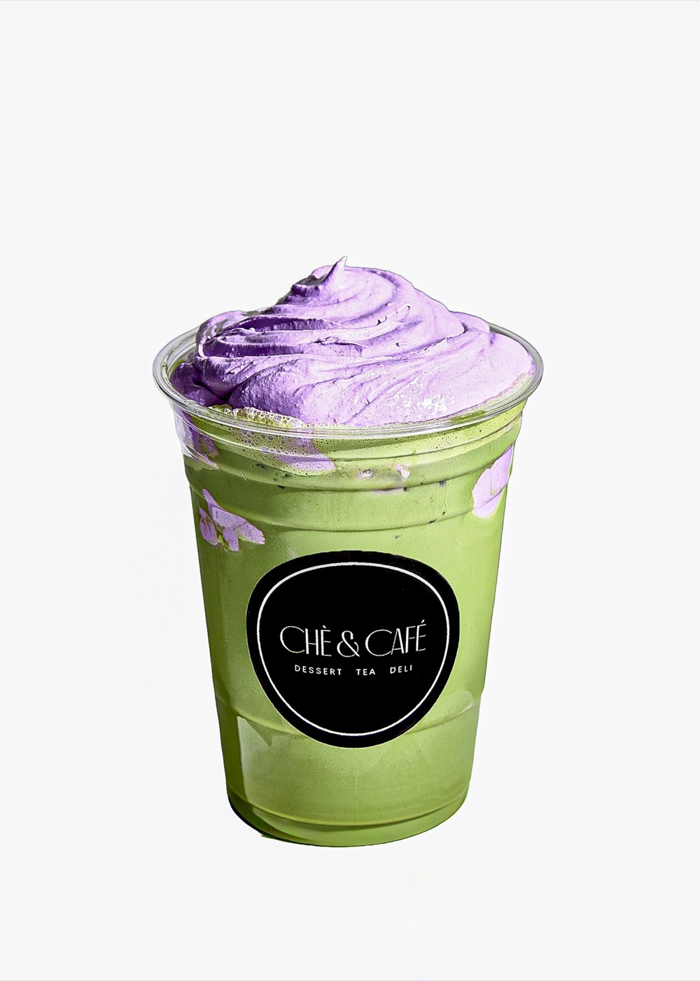 Matcha Ube Cream — matcha with purple ube cream