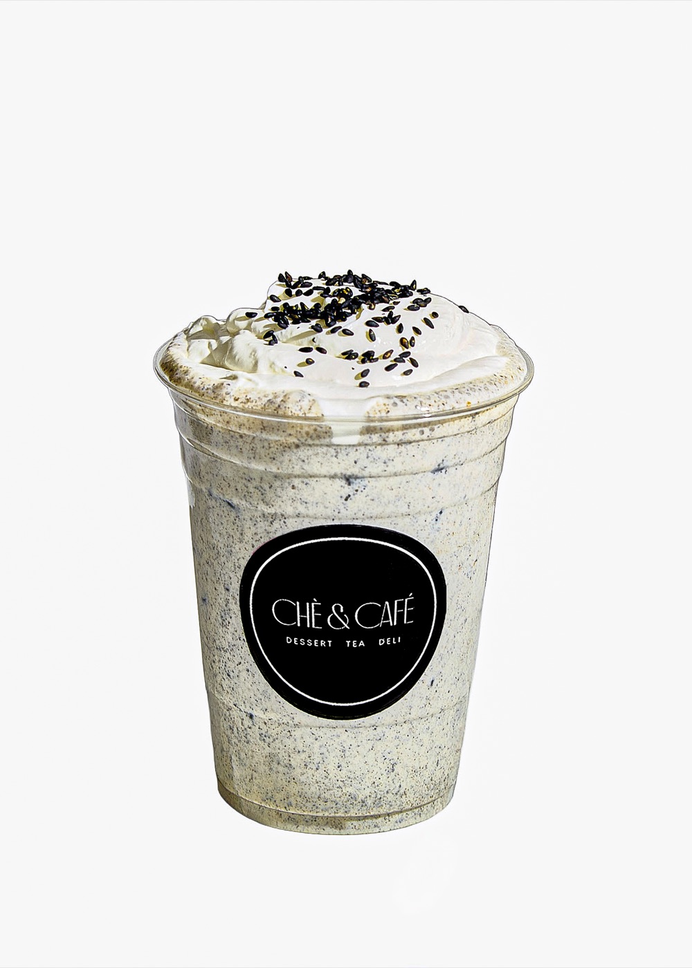 Sesame Milk Tea with Cheese Foam, milk teas