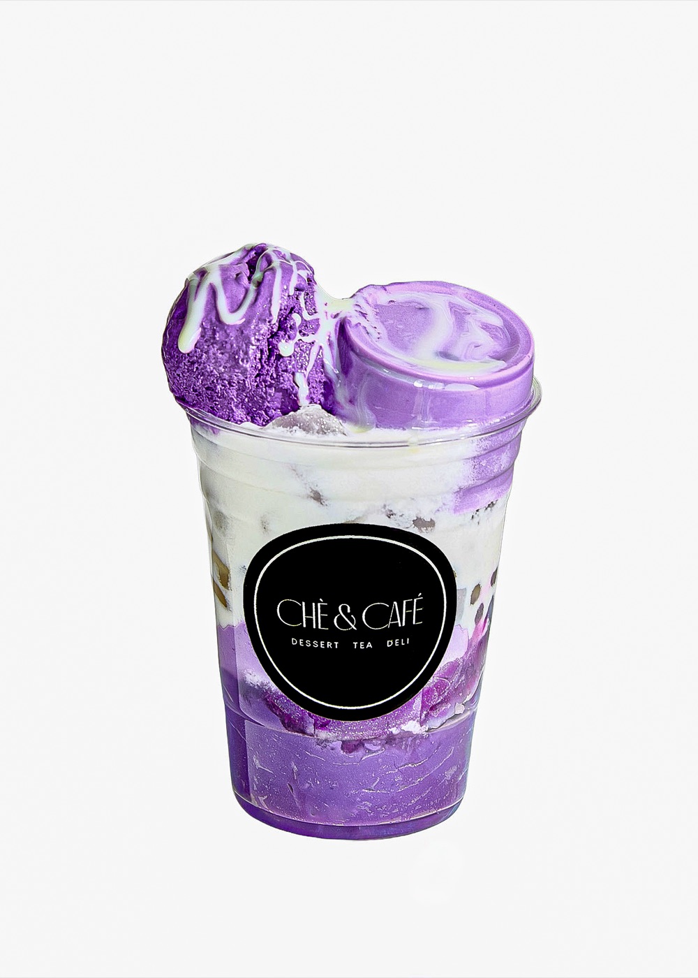 Taro Sago — taro chè with sago pearls and coconut milk
